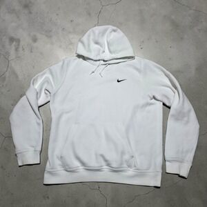 Nike Club Pullover Hoodie Sweat Shirt White Sweatshirt 611457-100 Men's Large
